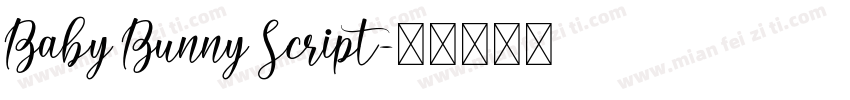 Baby Bunny Script字体转换